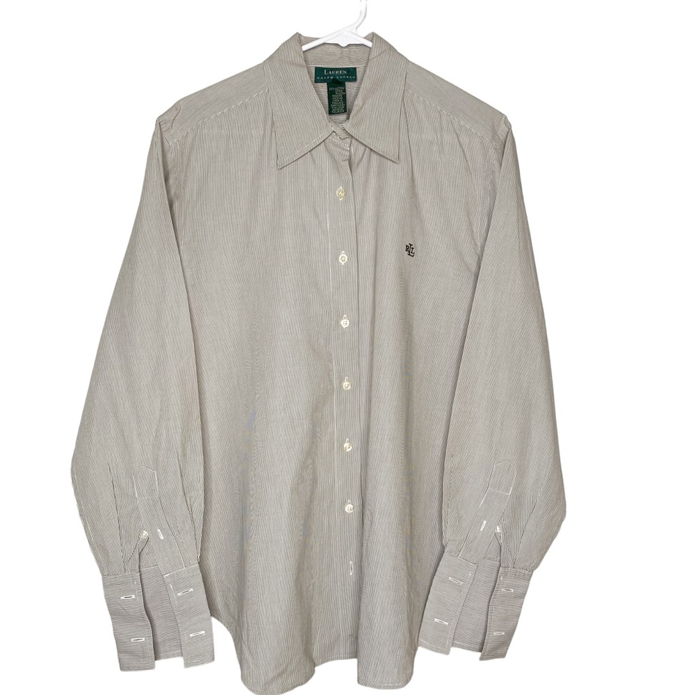 Lauren Ralph Lauren Striped Button Down Casual or Dress Shirt Men’s Size…